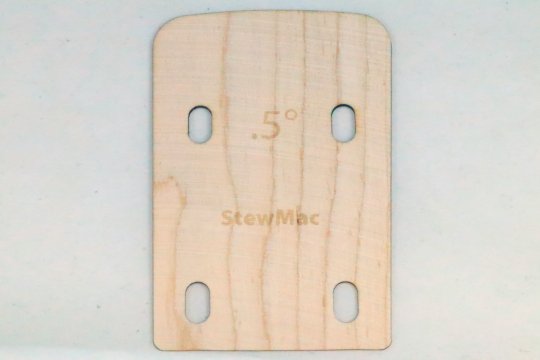 Bolt on bass neck shim, shaped, 0.50 degree