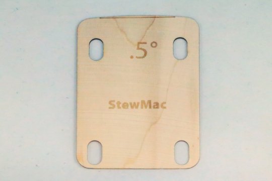 Bolt on guitar neck shim, shaped, 0.50 degree