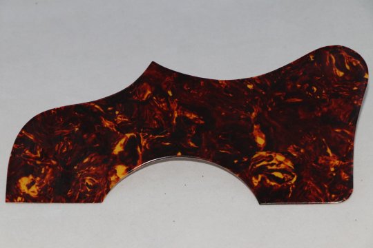 Modern batwing J-45/J-50, celluloid, red-brown tortoise