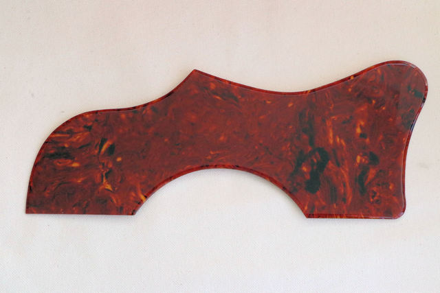 modern batwing J-45/J-50, celluloid, red tortoise