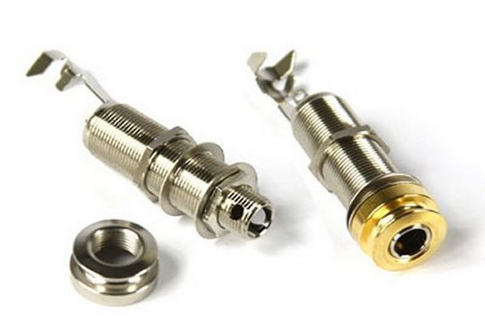 Endpin strapjack, metric, 3-way, gold strapnut