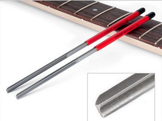 Concave fret end file, wide