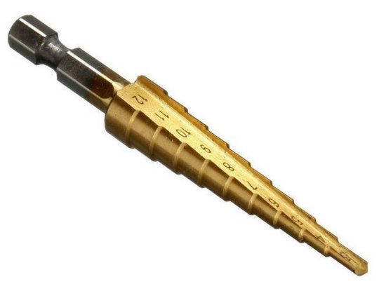 Step drill, 3-12mm